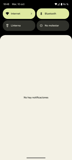 Deslice hacia abajo el menú superior de nuevo