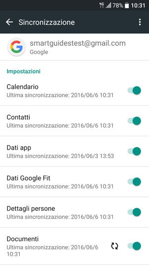 Seleziona il tasto Menu
