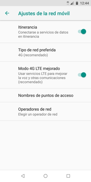 Activar o desactivar Itinerancia