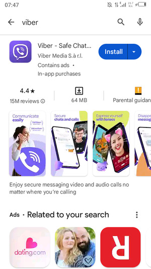 Select the app
