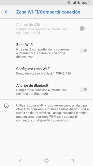 Seleccione Configurar zona Wi-Fi