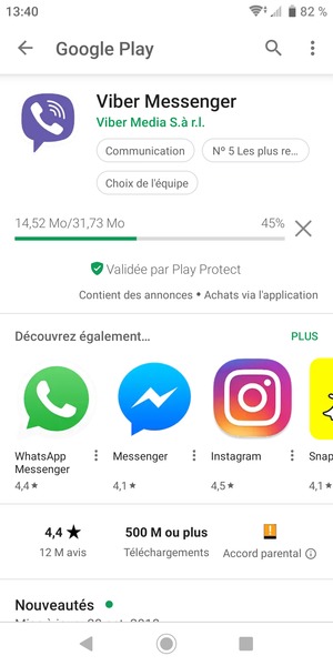 Veuillez attendre la fin de la procédure d'installation
