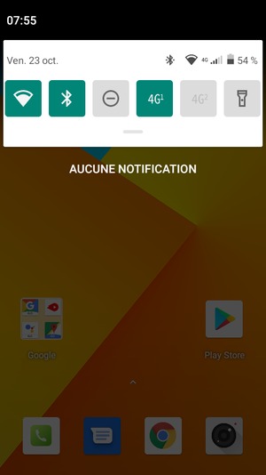 Déroulez à nouveau le menu du haut