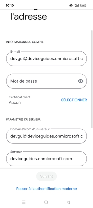 Saisissez votre mot de passe