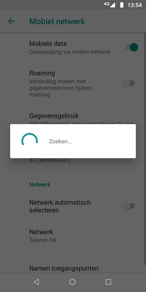 Wacht tot de zoekopdracht beëindigd is