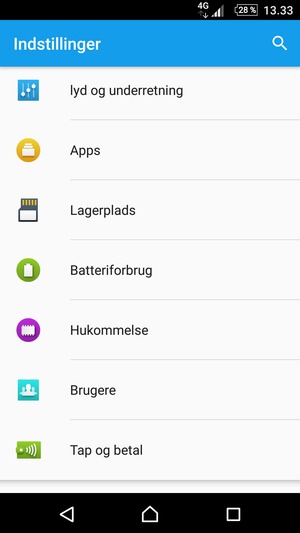 Vend tilbage til menuen Indstillinger og scroll til og vælg Batteriforbrug