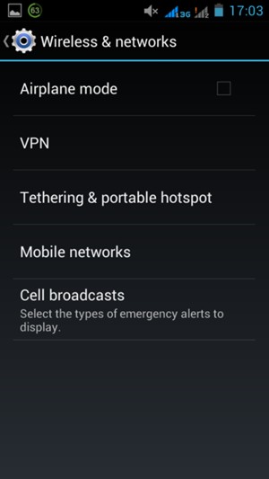 Select Tethering & portable hotspot