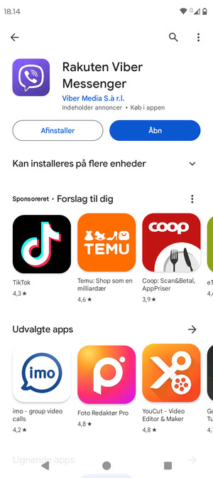 Vælg Åbn