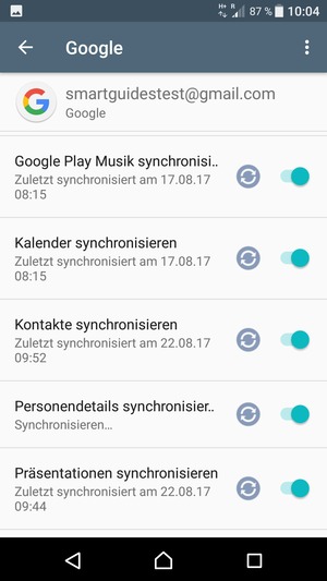 Ihre Daten werden synchronisiert