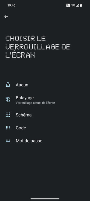Sélectionnez Schéma
