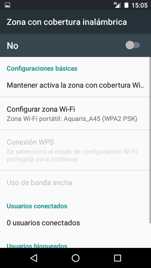 Seleccione Configurar zona Wi-Fi
