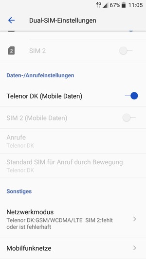 Scrollen Sie und wählen Sie Mobilfunknetze