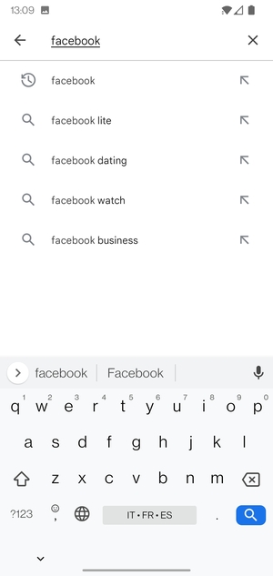 Inserisci il nome dell'app e seleziona Ricerca