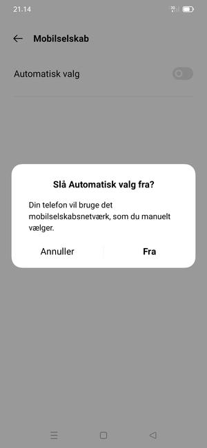Vælg Fra