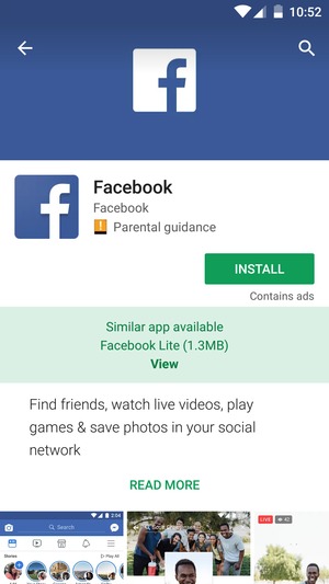 Select INSTALL