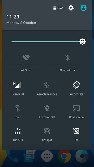 Adjust brightness to the required level