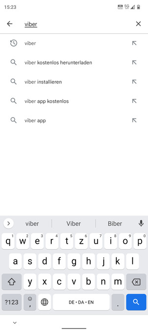 Geben Sie den Namen der App ein und wählen Sie Suchen