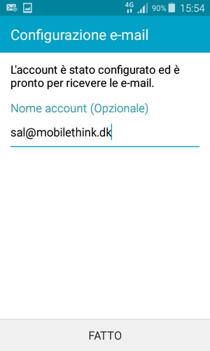 Scegli un nome per il tuo account e seleziona FATTO