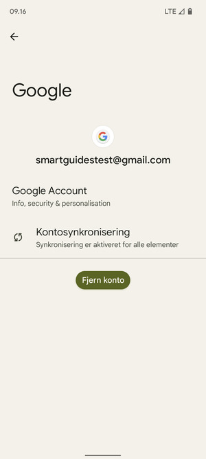Vælg Kontosynkronisering