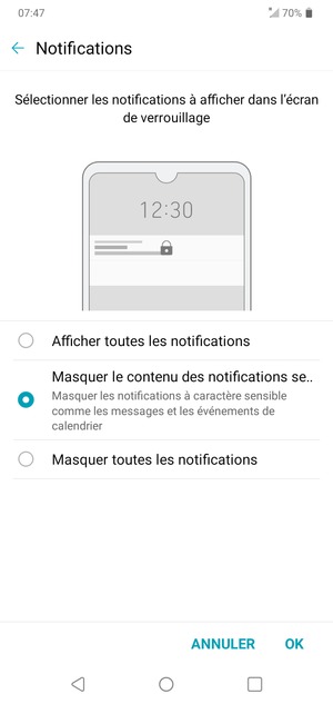 Sélectionnez votre option préférée et sélectionnez OK