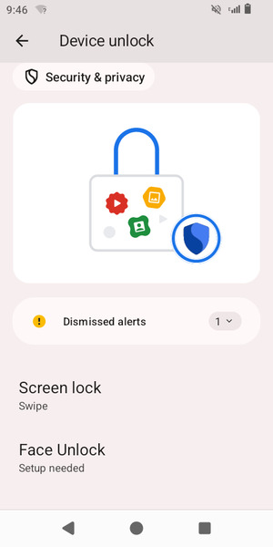 Select Screen lock