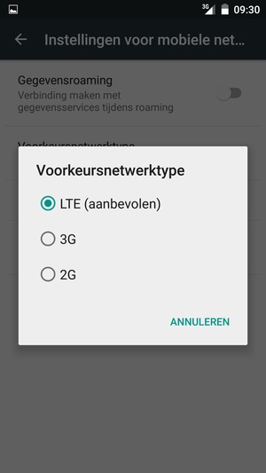 Selecteer uw voorkeursoptie