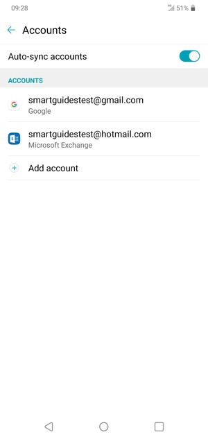 Select your Google account
