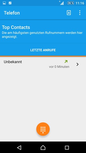 Wählen Sie die Menü-Taste