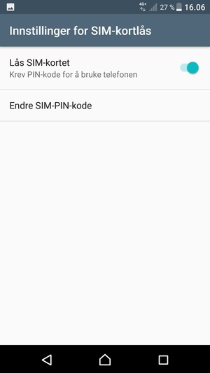 Velg Endre SIM-PIN-kode