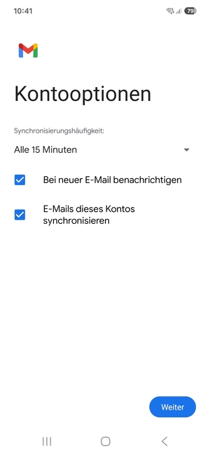 Wählen Sie Weiter