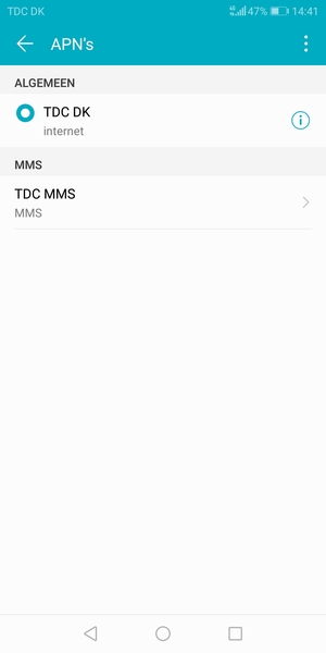 Selecteer de Menu-knop