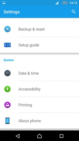 Scroll to and select About phone