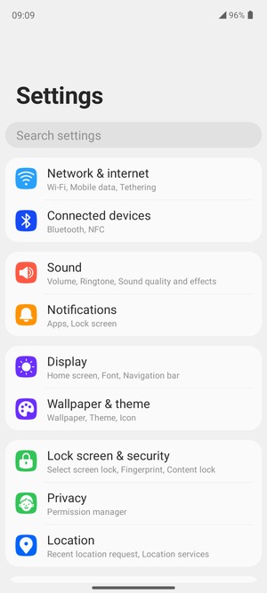 Select Network & internet