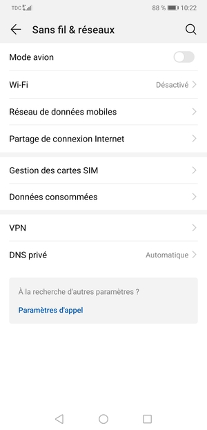Sélectionnez Réseau de données mobiles