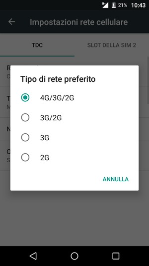 Seleziona la tua opzione preferita