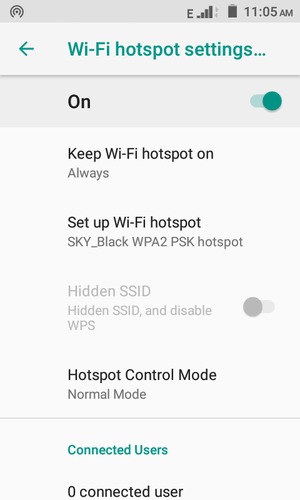 Your phone is now set up for use as a modem