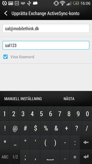Ange din e-postadress och lösenord. Välj NÄSTA