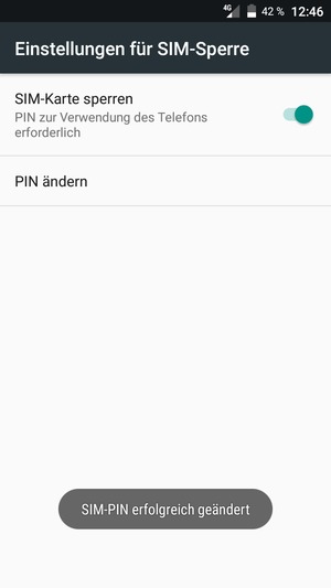 Ihre SIM-PIN wurde geändert