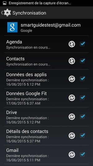 Vos informations seront synchronisées