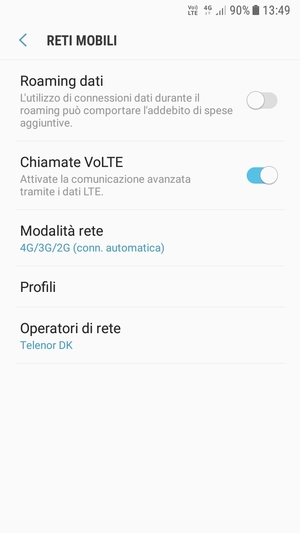 Seleziona Profili