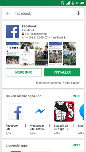 Vælg appen