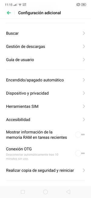 Desplácese y seleccione Dispositivo y privacidad