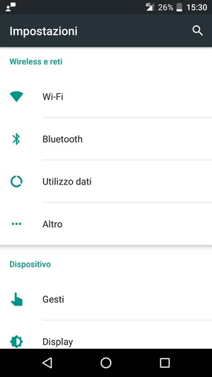 Seleziona Wi-Fi