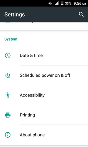 Scroll to and select About phone