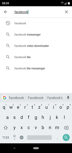 Geben Sie den Namen der App ein und wählen Sie Suchen