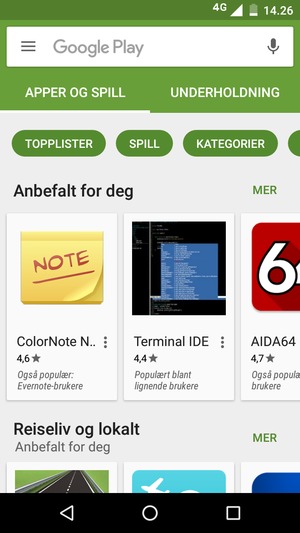 Velg søkefelt