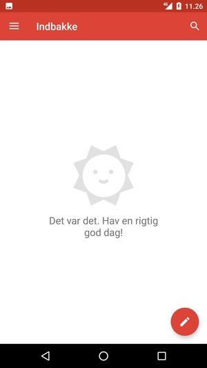 Din Gmail er klar til brug
