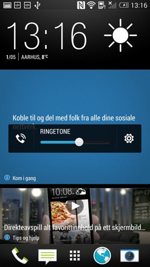 Fortsett å trykke på for å ta ned volumet til ønsket nivå