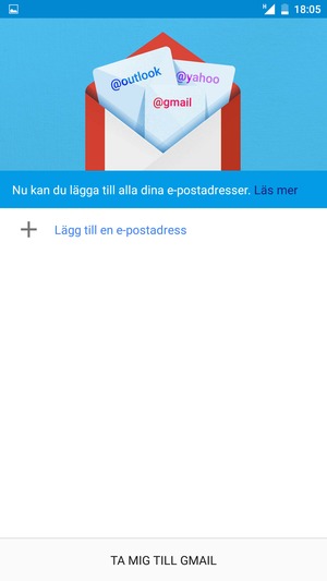 Välj Lägg till en e-postadress