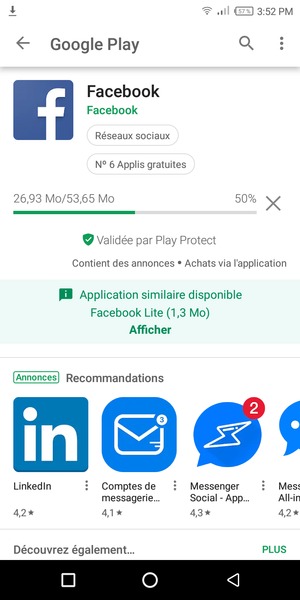 Veuillez attendre la fin de la procédure d'installation